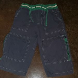 Mini boden boy shorts grey green 10